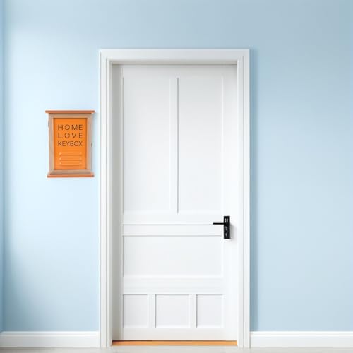 Caja organizadora de llaves de hierro Alipis naranja para pared 8