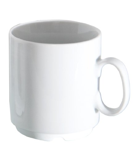 Van well porcelaine tasses à café empilables professionnelle de 280 ml blanc