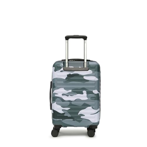 Image of Assembly Stark Hard Luggage Set of 2 Trolley Bags (20 + 24 Inch), Unbreakable Polycarbonate Camo Print Luggage Set, TSA Lock, Silent 8 Spinner Wheels, Hard Shell Suitcase Set Green