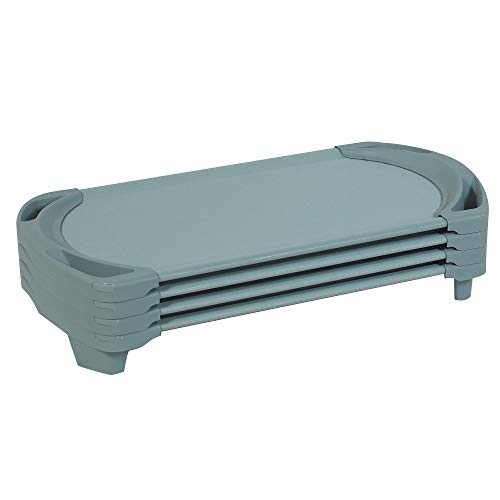 Image of Angeles Sleeping Cot Daycare Essentials, Teal Green, Toddler, Set of 4 | Fully Assembled Toddler Cot, Breatheable Sof-Tex Mesh & Durable Steel Frame, Stackable Cots for Preschools and Daycares