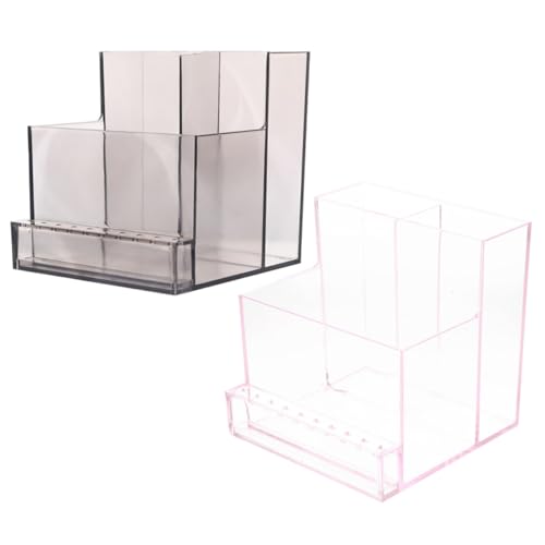 OUNONA 2個 ネイルドリルビットホルダー 耐久性製 軽量収納ボックス ネイルツール研削機器用 ネイルサロン 自宅練習用 オーガナイザー