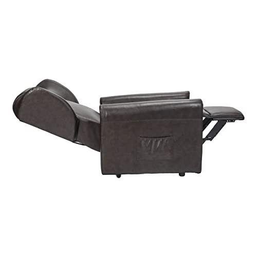 POLTRONE ITALIA Barbara 2 Motoren Leder PERSONALISIERTEN fernsehsessel mit aufstehhilfe Medizinisches Gerät Trolley-Räder Mikrofedersitz Braun – Bild 6