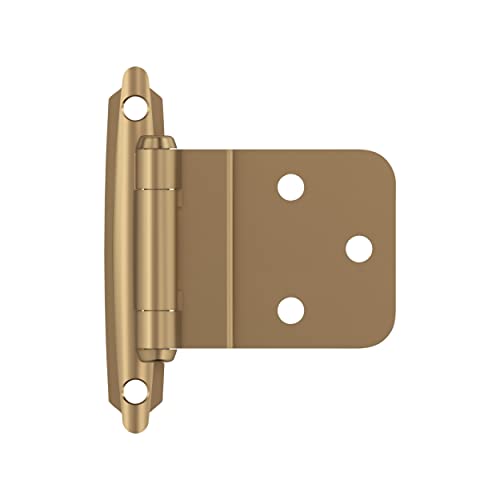 Amerock BPR3428CZ | Cabinet Hinge | 3/8 inch (10mm) Inset Self Closing Face Mount | Champagne Bronze | Kitchen Cabinet Door Hinge | 1 Pair/2 Pack | Functional Hardware
