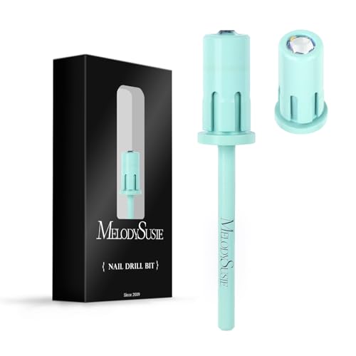 Image of MelodySusie Crystal Top Mandrel Bit for Nails, 3 /32'' Easy Off Nail Drill Bits for Sanding Bands, Suitable for Acrylic Nails Gel Manicures and Pedicures, Skylight Blue
