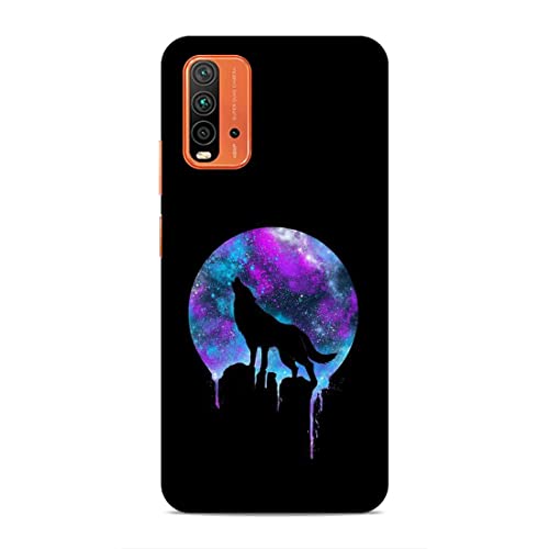 Image of Printed Mobile Back Hard Case Cover for Xiaomi Redmi 9 Power | Wolf, Black Shadow, Multi Stars, Colourful sky-2181