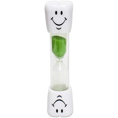 Kids Toothbrush Timer ~ 2 Minute Smile Sand Timer for Brushing Children's Teeth (Green) Cover