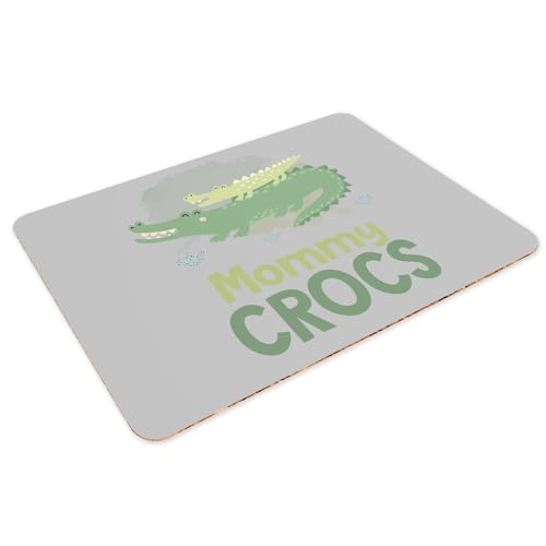 Sets de table souples dessous en liège napperons gris grand format protège table crocodile
