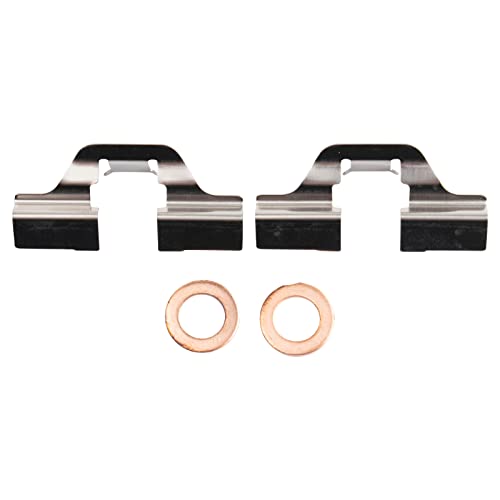 Image of TRQ Performance Rear Brake Pad and Rotor Set Ceramic Slotted Drilled Coated Rotors Calipers Compatible with 2007-2010 Volkswagen Beetle 1999 Golf