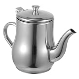 ELAYARD Aceitera de Acero Inoxidable con Filtro para Cocina Capacidad Media Diseño Compacto y Ergonómico para Filtrar Aceite de Cocina y Té Resistente y Fácil de Limpiar