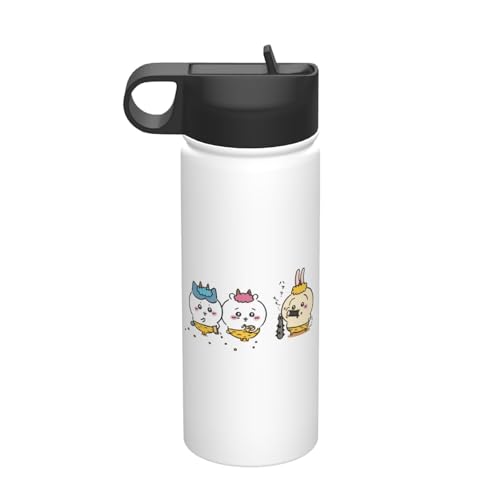 ステンレスカップ ちいかわ コーヒーカップ 車用 タンブラー かわいい 大容量 保温 保冷 真空断熱 蓋付き 水筒 ウォーターボトル 取っ手付き 持ち運びやすい スポーツ アウトドア オフィス 家庭用 車用 男女兼用 誕生日プレゼント 500ml