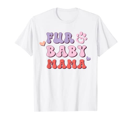 Groovy Cat Mom, mamá de piel bebé, señora de gato loco, lindo retro Camiseta