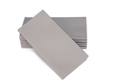 Simulinen Colored Disposable Dinner Napkins – Decorative, Linen-Feel, Elegant & Cloth-Like – Grey - Absorbent & Durable - Weddings, Parties And Holidays! – Perfect Size: 16"X16" Box Of 50 #TOP16
