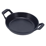 Victoria Mini Round Cast Iron Casserole Dish, Preseasoned Baking Dish for Appetizers, Side Dishes, Soufflés, and Single Servings, Made in Colombia