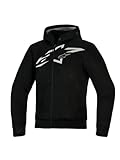 Alpinestars Chrome Superairflow Hoodie Men's, Motorcycle Riding Commuter, Breathable 3D Mesh, Nucleon Flex Plus Armor - L, Black/White