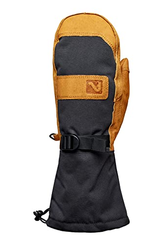 Flylow Super Mitten Synthetic Insulated Waterproof Ski and Snowboard Glove - Natural/Black - Small