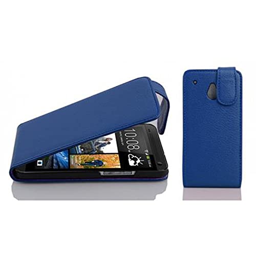 cadorabo Coque pour HTC One M4 Mini en Bleu CÉLESTE - Housse Protection en Style Flip en Similicuir Structuré - Etui Poche Folio Case Cover