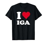 Red Heart I Love Iga T-Shirt