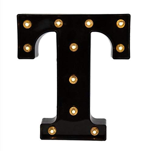 DIY 3D LED Noche Carta De Luz LED De Marquesina Firma del Alfabeto Colgar De La Pared Luz De La Noche De Bodas Inicio Fiesta De Cumpleaños Decoración,T