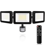 Linke 100W Security Lights Outdoor Motion Sensor 9600 Lumen PIR Floodlights Outdoor Daylight White 6500K 4 Modes IP66 Waterproof Outside Wall Light for Garage Garden Hallway Backyard