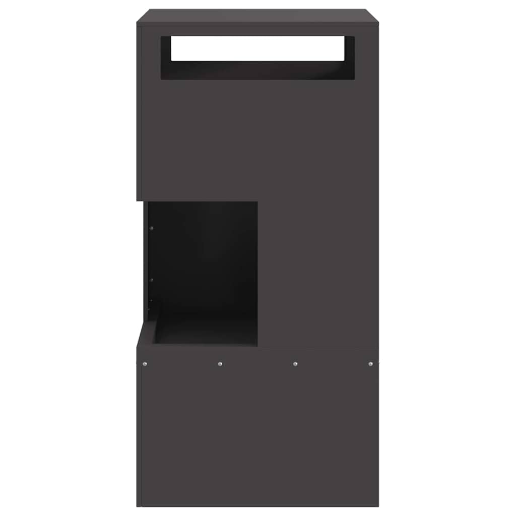 Chimenea de acero negro de 50 x 50 x 100 cm para jardín terraza exterior con forma rectangular moderna, resistente al calor y a la corrosión para un calor acogedor y un ambiente elegante