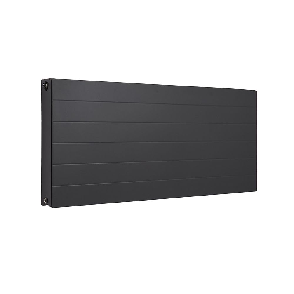 Milano Black Alora Type 22 Horizontal Double Panel Convector Radiator - 600Mm X 1400Mm