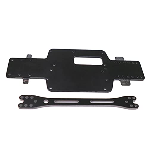 Yiju Carbon Fibre Upgrade RC Car Chassis Bottom Shell w/ Radio Tray Fit for Wltoys K969 K989 P929 1/28 RC Car Truck Replacement