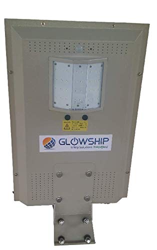 Glowship Solar Powered 12W LED Outdoor Street Light with Lithium Ion Batteries GLS 12L