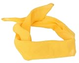 GURU SHOP Indisches Baumwolltuch, Quadratisches Baumwolltuch, Bandana 50x50 cm - Gelb, Herren/Damen, Baumwolle