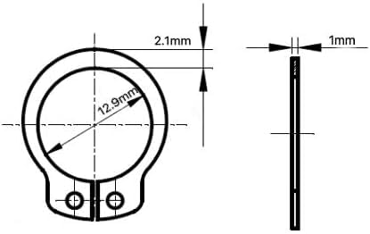 14mm External Circlips Retaining Rings Snap CirClip A2 Stainless Steel DIN 471 (Pack of 20) G02B, Silver - Image 2