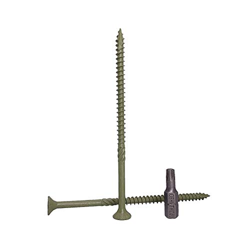Vis de finition verte anti-corrosion pour terrasse en bois dur Torx