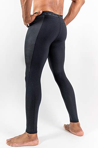 DEVOPS 2 Pack Men's Compression Pants Athletic Leggings with Pocket (Large, Black/Charcoal)