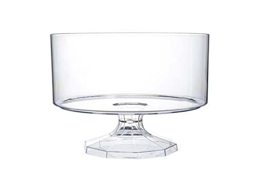 Platter Pleasers 3530 Round Trifle Serving Bowl, 6 by 4.5-Inch, Clear
