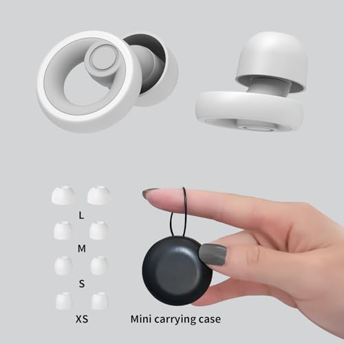 Image of Jayine Ear Plugs for Noise Cancelling Ear Protection EarPlugs for Sleep,Concerts,Work,Study,8 Size Eartips with Small Box,Perfect -30dB Silicone Earplugs for Noise Reduction