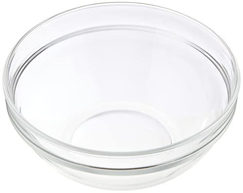 Luminarc Saladier Confection en Verre Trempé-Design Épuré Empilable-Compatible Micro-Ondes et Lave-Vaisselle-Fabrication en France, Diamètre 17 cm