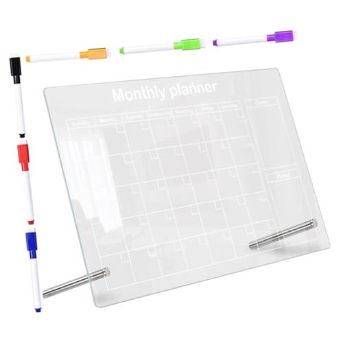 Tableau réutilisable acrylique sans cadre transparent avec stylo inclus