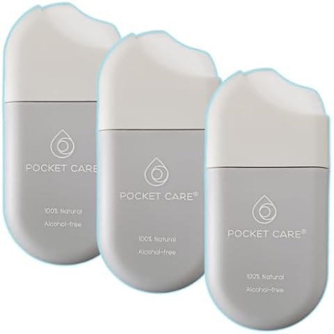 POCKET CARE | 3 Pack Eliotrope-Scented Hand Cleanser Spray 15 ml - Spray for Hands | Organic Moisturizing Spray | Travel Size - Travel Accessories | 100% natural Cover