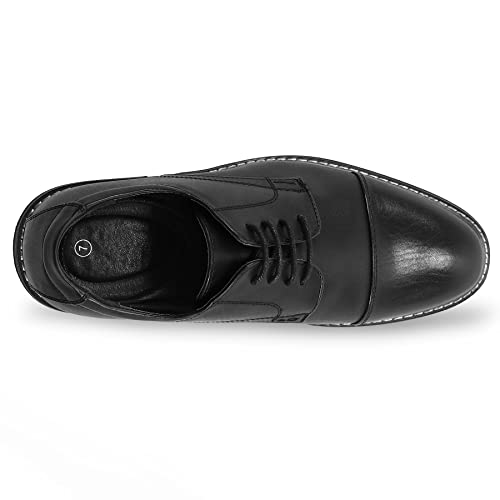 Meridos Men'S Dress Shoes Formal Business Classic Lace Up Wingtip Oxford Shoes,Classic Black,9 W Us thumb #2