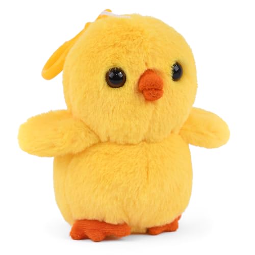 Image of Mirada Hanging Duck Soft Plush Toy | Yellow Stuffed Animal Keychain for Kids, Boys & Girls | Cute Mini Soft Toys, Stuffed Animals, Funny Toy, Gift Item, Bag Charm, Keyring, Return Gifts | 12cm