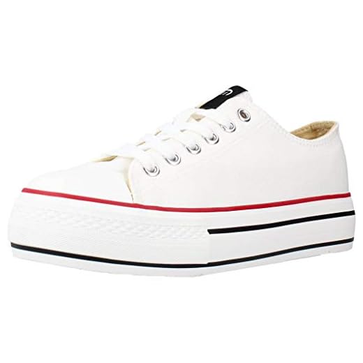 Mustang Bigger-K, Zapatillas Deportivas Mujer, Canvas Blanco, 39 EU
