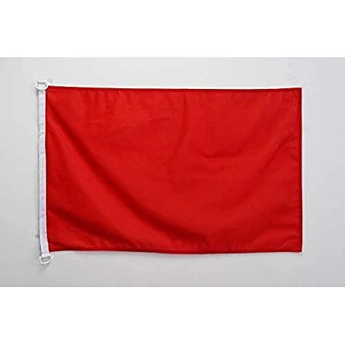 AZ FLAG, Plain Red Flag, 2x3 Ft, For Outdoor, Solid, Color Banner Knitted Polyester with Two Plastic Rings, Fade Resistant