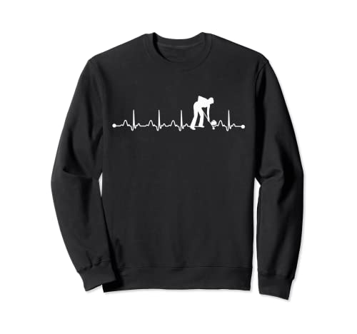 Curling Heartbeat EKG Pulse Curler Amante del jugador Sudadera