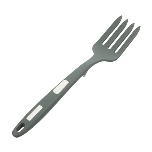 KICHOUSE Ergonomic Silicone Salad Fork Nonstick Pasta Server Utensil for Cooking Fork