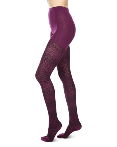 Image of MeMoi Paisley Pop Cotton Blend Sweater Tights