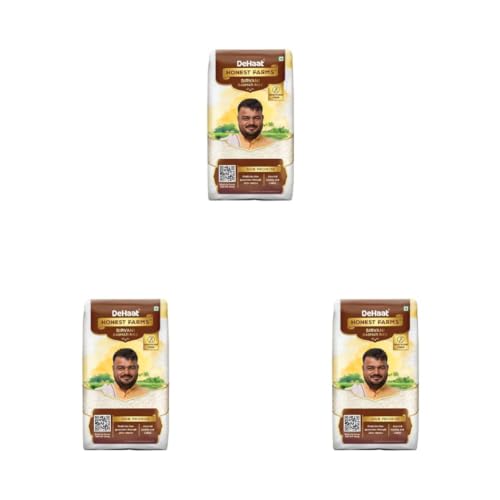 Image of DeHaat Honest Farms Pesticide Free Biryani Basmati Rice 1 KG (Pack of 3)