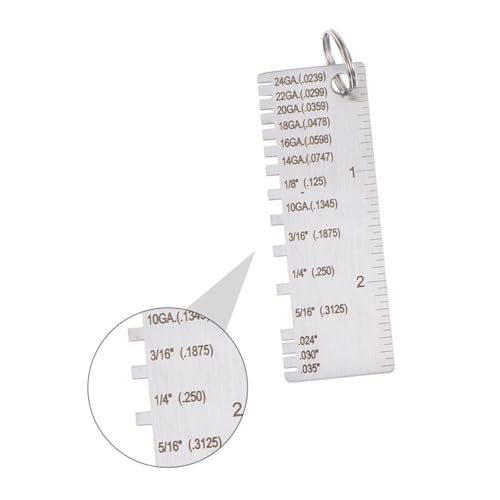 2pcs Medidor de Grosor para Soldadura Herramienta de Inspección de Alta Precisión miniatura 7