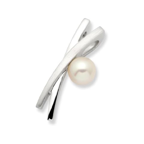 Colgante de oro blanco con perla de agua dulce Cover