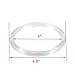 Geesatis 4 Pcs Transparent Purse Handles Handbag Handles Wallet Handles Plastic Bag Round Handles for Bag Making Handicraft DIY Bags, Clear & Circle