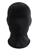 HTESYOIS 1 Pcs Black Full Face Mask Spandex Hood for Halloween Costume Unisex 2nd Skin Mask