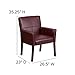 Flash Furniture Taylor Burgundy LeatherSoft Executive Side Reception Chair with Mahogany Legs