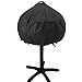 JinGtonG Housse De Protection Ronde pour Petit Barbecue De Jardin, Bâche pour Barbecue avec Poignée Et Cordon De Serrage Compatible avec George Foreman, étanche, 210D Oxford Noir 50x45cm